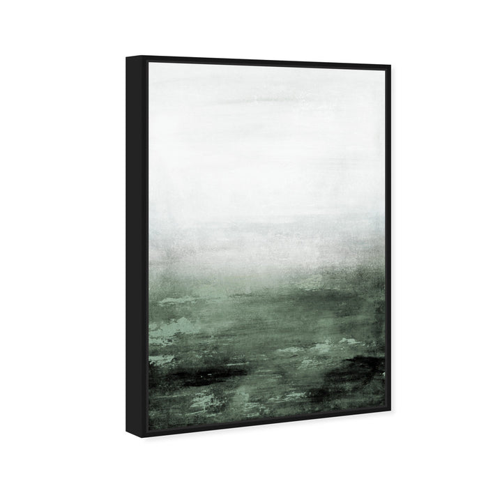 Abstract Sail to the Moon Hunter Green - Painting Print Trent Austin Design® Size: 15" H x 10" W Format: Black Framed Canvas