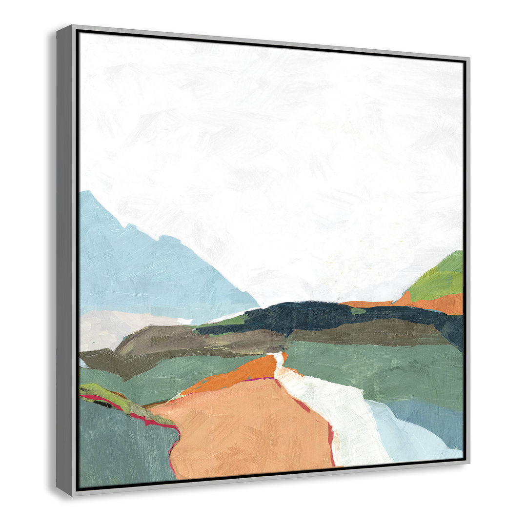 April Morning - Floater Frame Painting on Canvas Joss & Main Size: 37.5" H x 37.5" W x 2" D Format: Silver