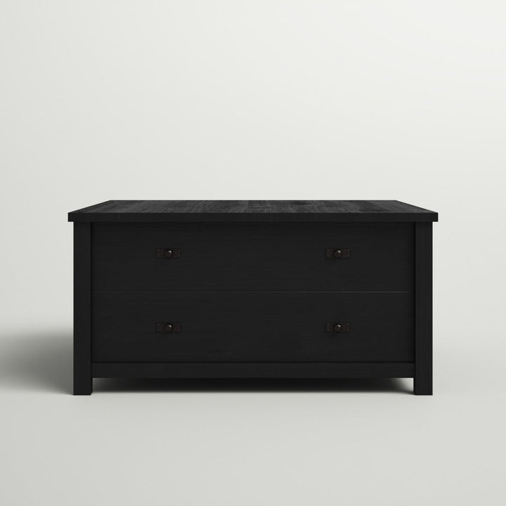 Samons Coffee Table with Storage Andover Mills™ Table Top Color: Raven Oak, Table Base Color: Raven Oak