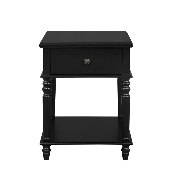 Birkley End Table with Storage Drawer Sand & Stable™ Color: Black