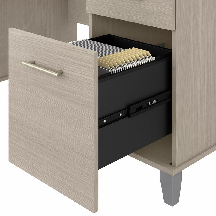 Magomed Executive Desk Gracie Oaks Color: Sand Oak