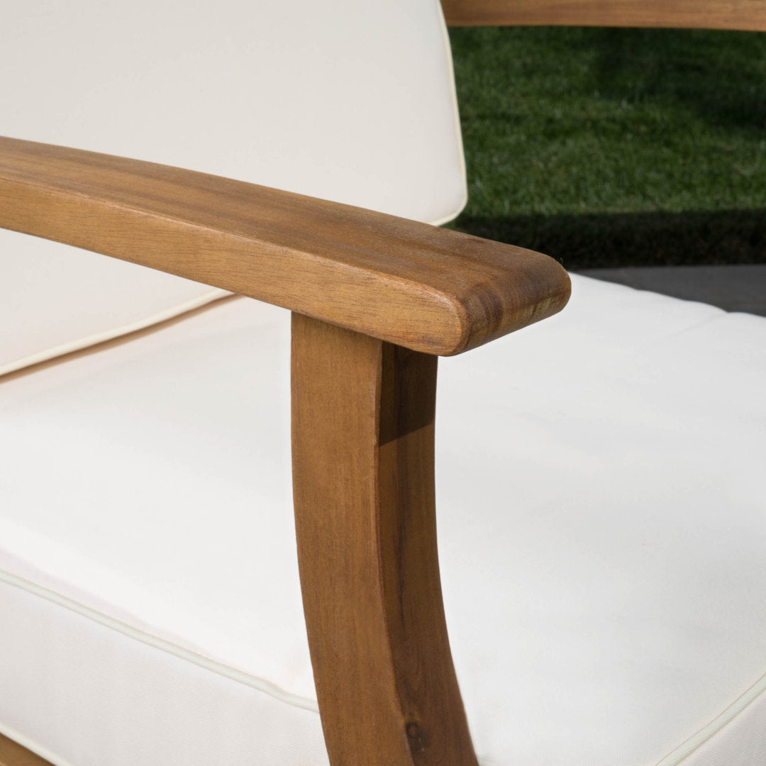 Bevelyn 3 Piece Seating Group with Cushions Winston Porter Cushion Color: Cream