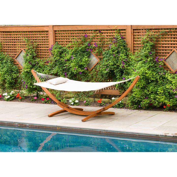 Wood Hammock Stand Leisure Season