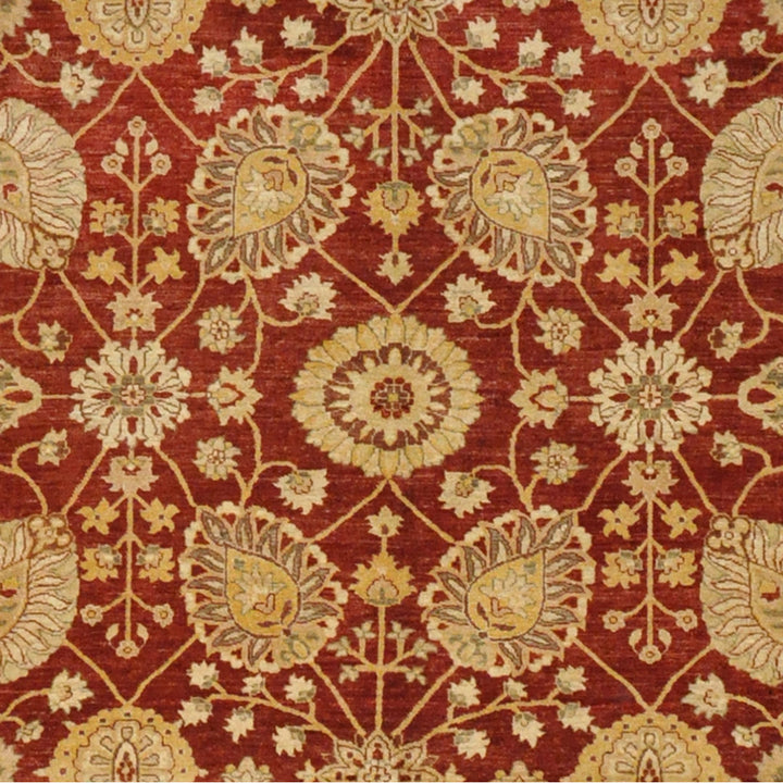 Hand-Knotted Vegetable Dye Oushak Wool Rug Herat Oriental