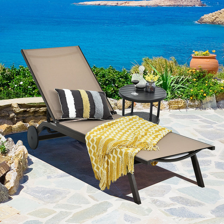 Ermalinda 76'' Long Reclining Single Chaise Arlmont & Co. Color: Brown
