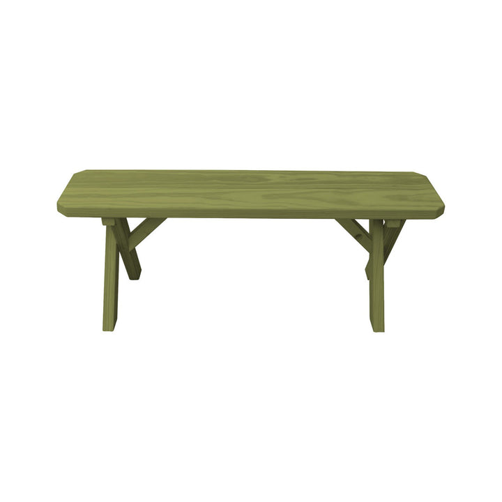 Sempronius Wood Picnic Bench Loon Peak® Color: Linden Leaf Stain