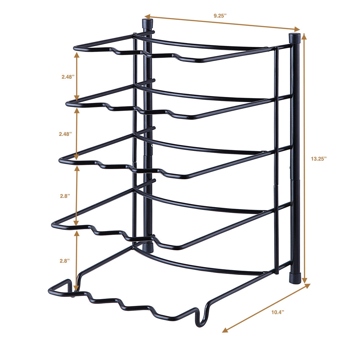 Heavy-Duty Kitchenware Pan Divider, Pot Lid, and Pot, Pan Organizer Rack Holder Prep & Savour