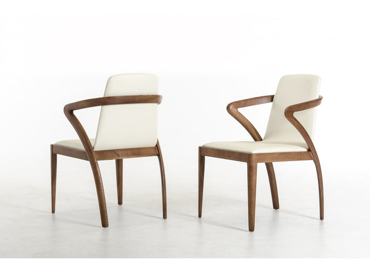 Downham Solid Wood Upholstered Arm Chair in Cream AllModern