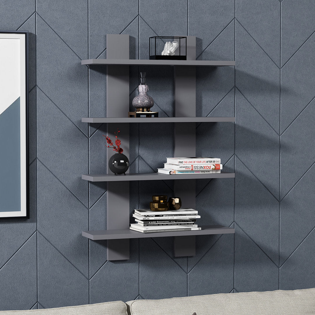 Angelinamarie 4 Piece Tiered Shelf Wade Logan® Finish: Anthracite