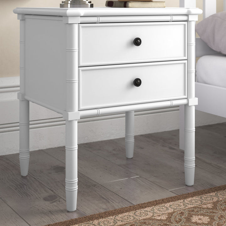 Peggy 2-Drawer Nightstand Three Posts™ Color: White