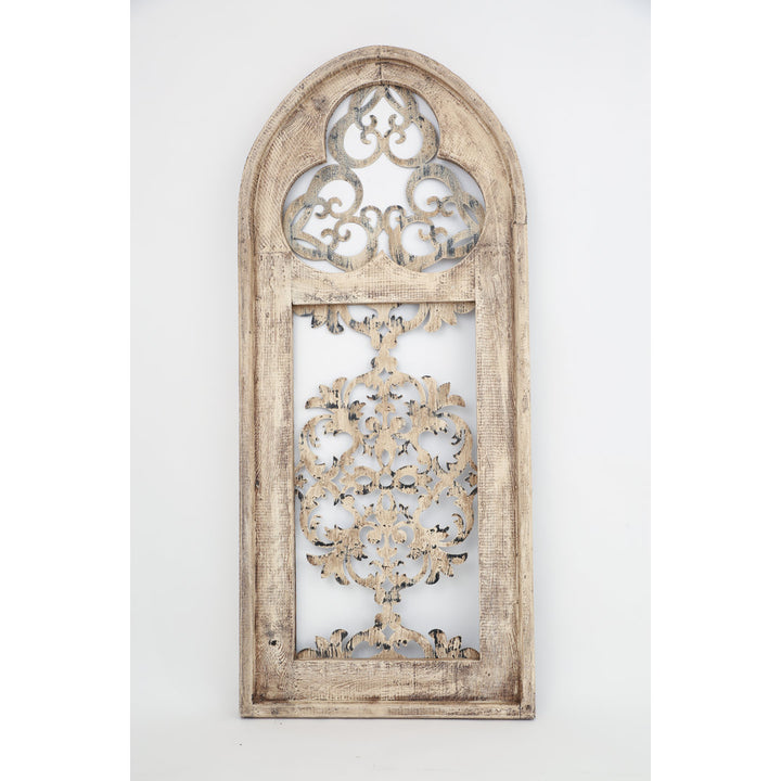 Architectural Window Wall Décor Fleur De Lis Living Color: White