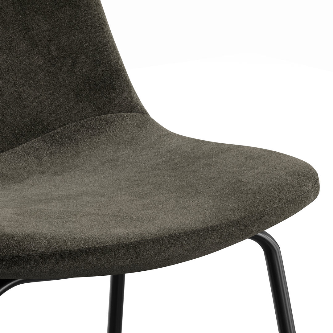 Kody Upholstered Bar & Counter Stool (Set of 2) AllModern Color: Bella Smoke Performance Velvet Seat Height: Counter Stool (23.5" Seat Height)