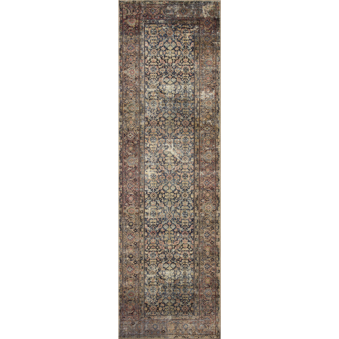 Amber Lewis x Loloi Morgan Denim/Multi Rug Amber Lewis x Loloi Rug Size: Runner 2'3" x 7'6"