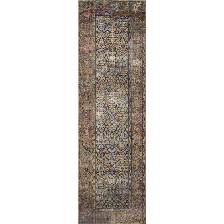Amber Lewis x Loloi Morgan Denim/Multi Rug Amber Lewis x Loloi Rug Size: Runner 2'3" x 7'6"