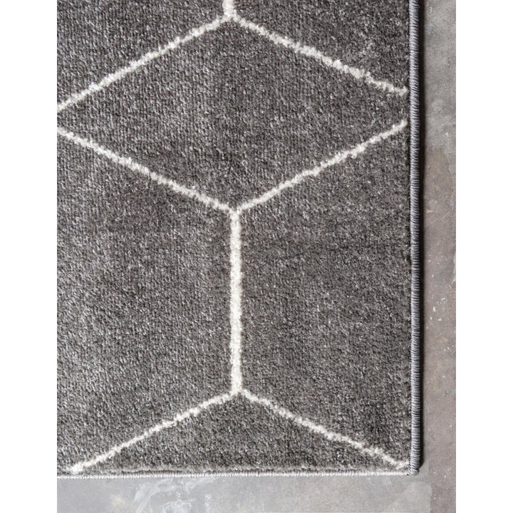 Debrodie Geometric Dark Gray Area Rug George Oliver Rug Size: Rectangle 10' x 13'