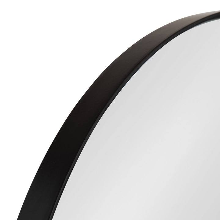 Cielo with Shelves Wall Mirror Joss & Main Size: 34" x 20" Finish: Black/White