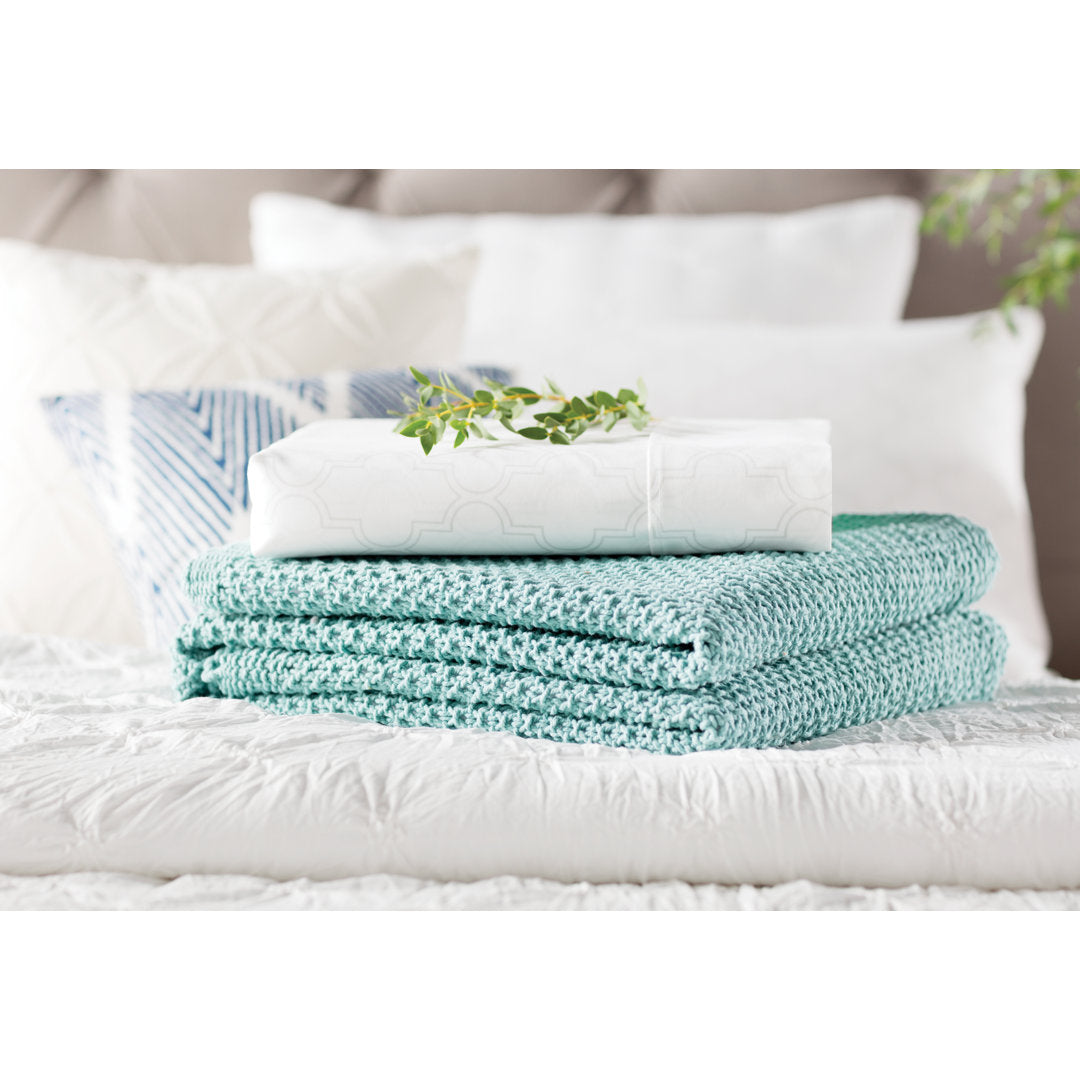 Duien Cotton Throw Birch Lane™ Color: Blue