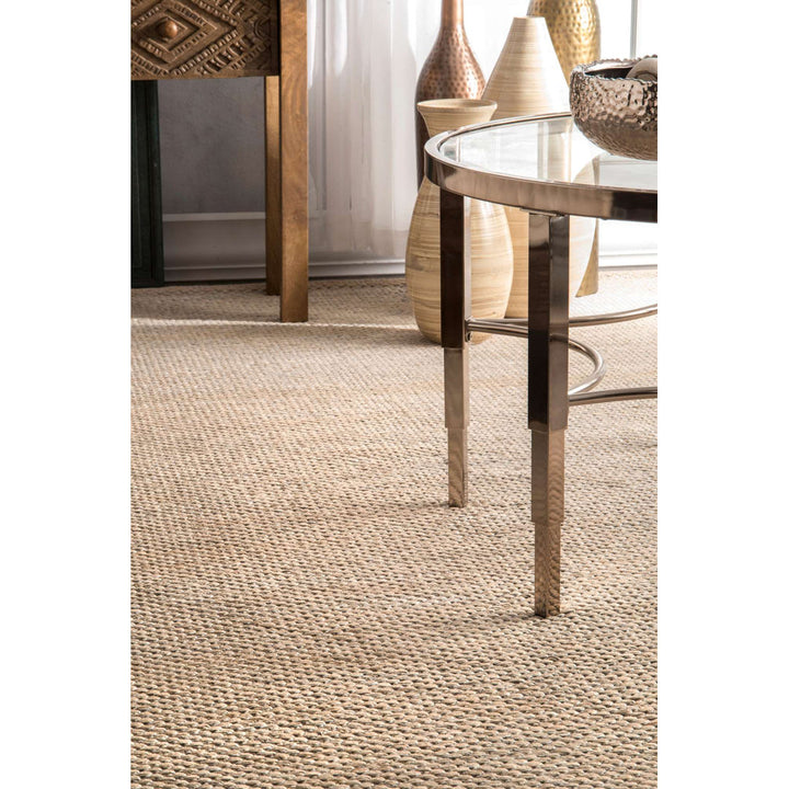 Parnell Farmhouse Eco-friendly Handmade Soft Cotton Tan Rug Union Rustic Rug Size: Rectangle 9'6" x 13'6"
