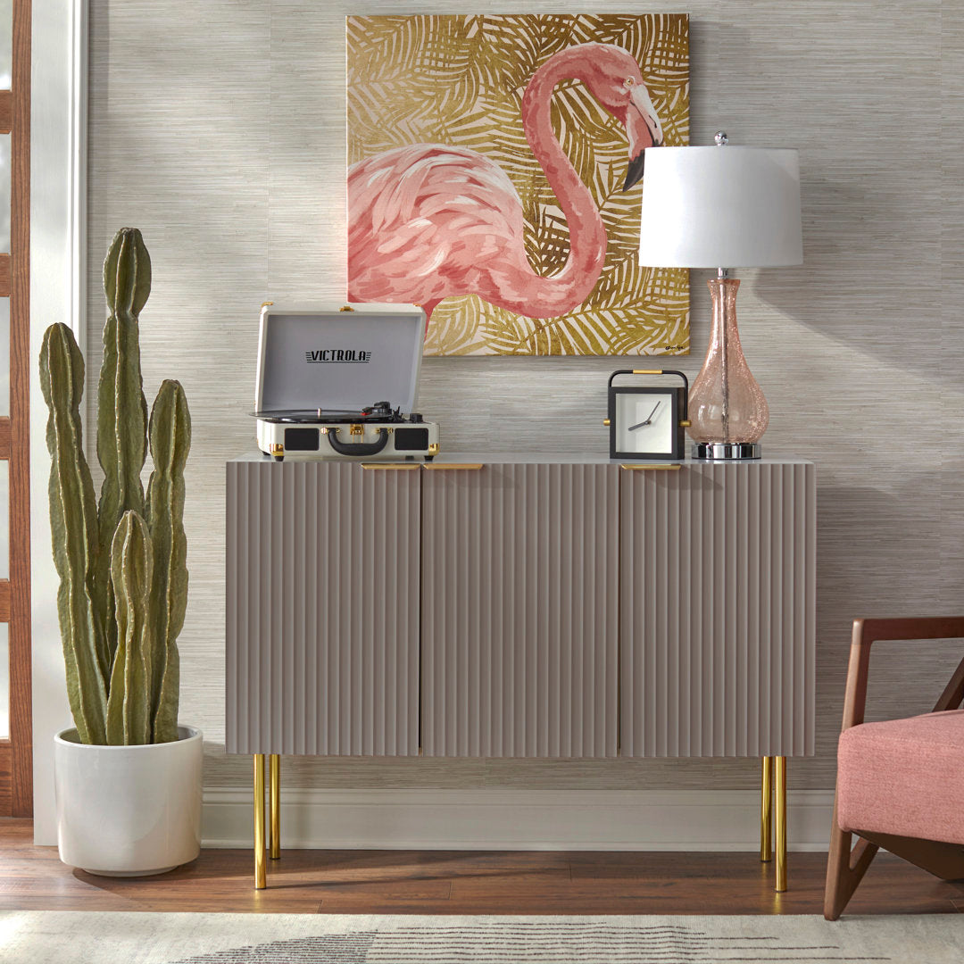 Santillanes 47.25'' Wide Sideboard Willa Arlo™ Interiors Color (Base/Top): Taupe/ Faux White