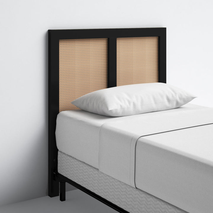 Tahoe Rattan Headboard Joss & Main Color: Black Size: Twin