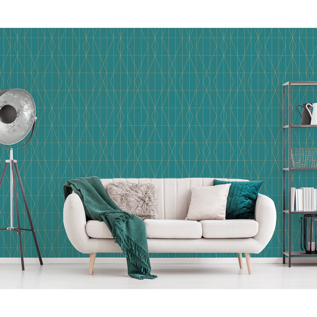 Bohan 33' L x 20.5' W Wallpaper Roll AllModern Color: Teal