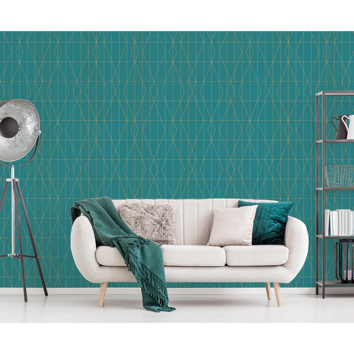 Bohan 33' L x 20.5' W Wallpaper Roll AllModern Color: Teal