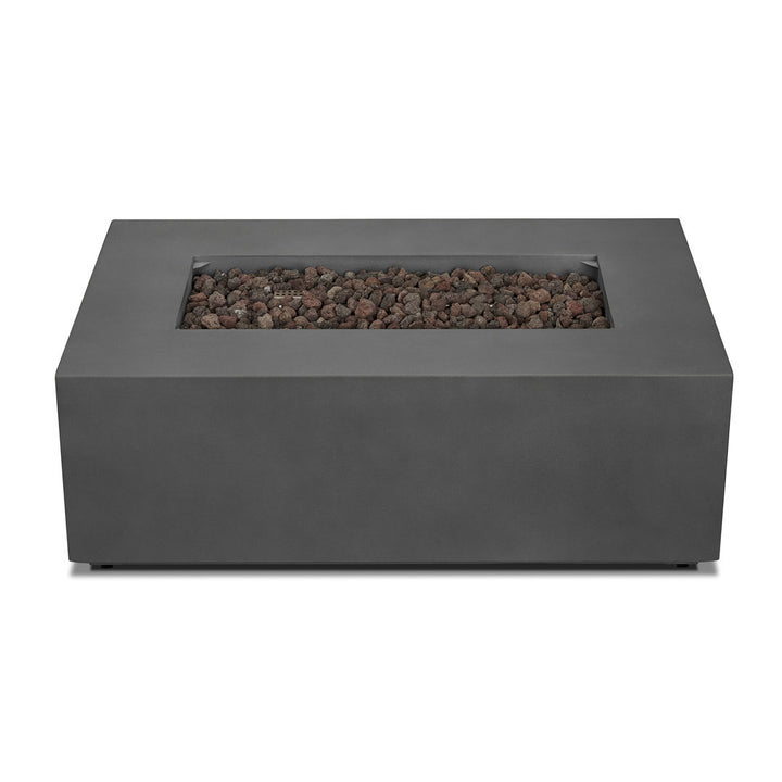 AEGEAN Propane / Natural Gas Outdoor Fire Pit Table Real Flame Size: 14.5" H x 41.75" W x 26" D Finish: Weathered Slate