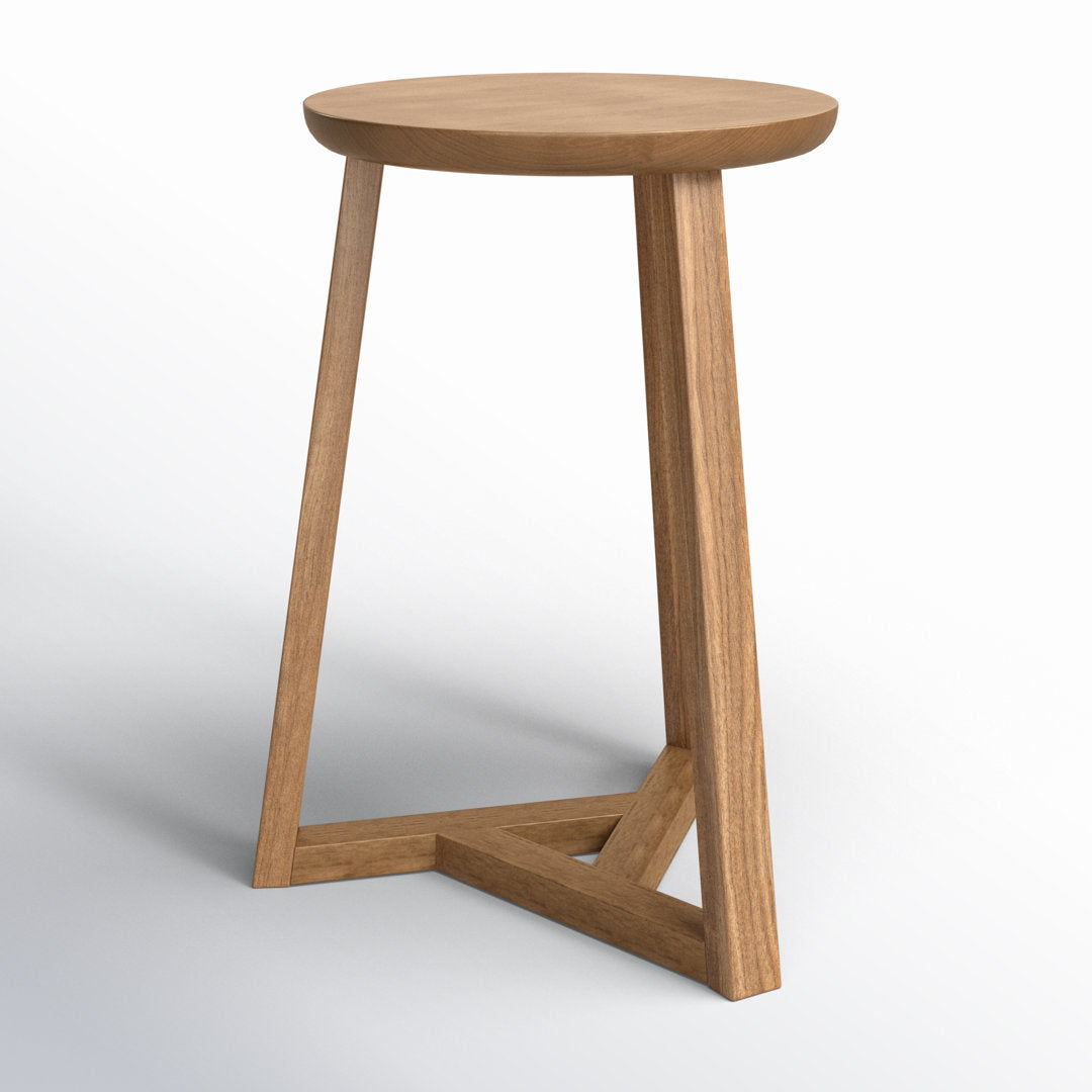 Virgo Solid Wood Cross Legs End Table AllModern Color: Light Walnut