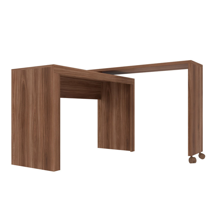 Duffy L-Shape Desk Mercury Row® Color: Nut Brown