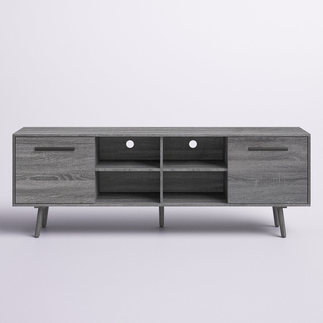 Caernarfon TV Stand for TVs up to 73" Wade Logan® Color: Sonoma Grey Oak