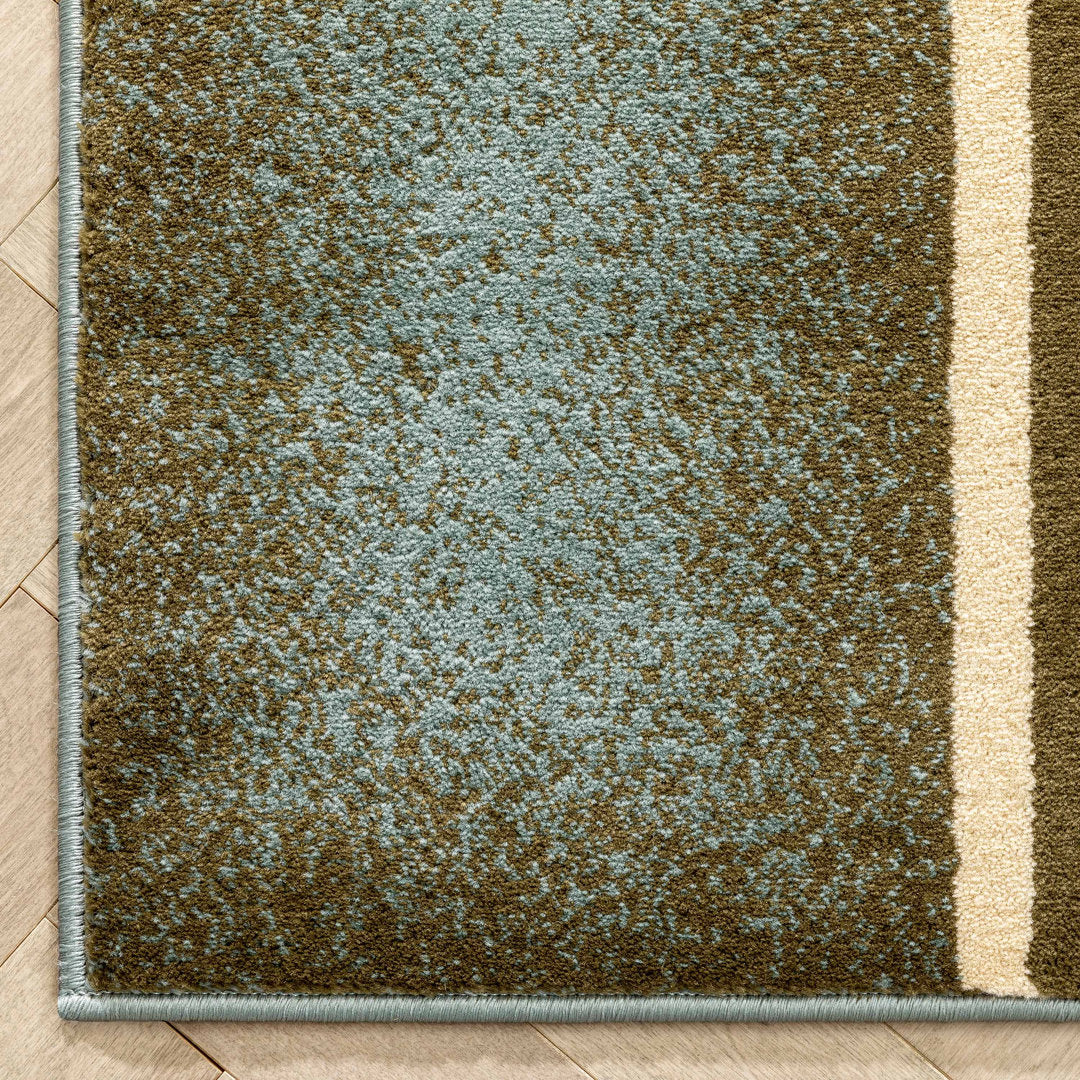 Abbie Arcs & Shapes Light Blue Modern Rug Winston Porter Rug Size: Runner 2'7" x 9'6"