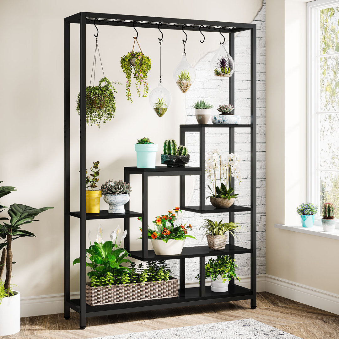 Mahala Rectangular Multi-Tiered Plant Stand Trent Austin Design® Color: Black