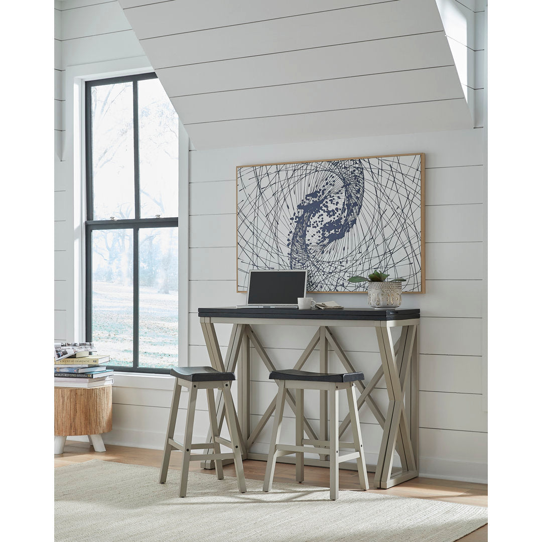Montevious Counter Height Folding Double Pedestal Dining Table Gracie Oaks Table Top Color: White Top/Dark Gray Base