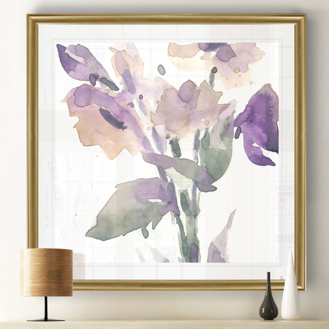 Garden Blooms II' Painting on Canvas Etta Avenue™ Size: 26.5" H x 26.5" W x 1.5" D Format: Gold Framed
