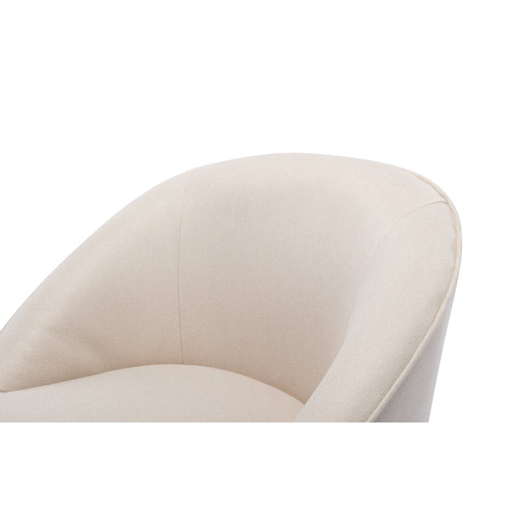 Gregory 31.9" W Polyester Swivel Barrel Chair Sand & Stable™ Fabric: Cream 100% Polyester