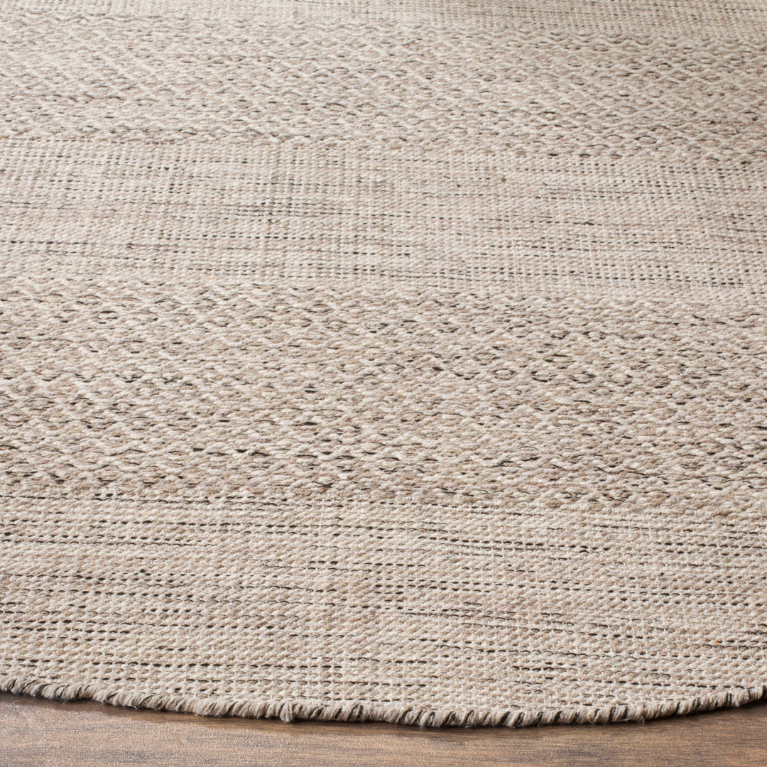 Bester Hand Woven Cotton Geometric Rug Dakota Fields Rug Size: Round 6'
