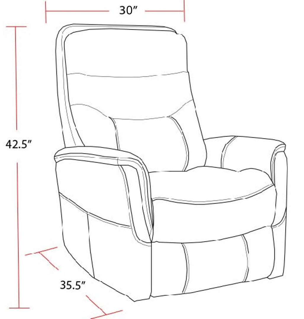 30" Top Grain Leather Manual Swivel Glider Recliner with Flared Arms Red Barrel Studio® Upholstery Color: Ice Genuine Leather