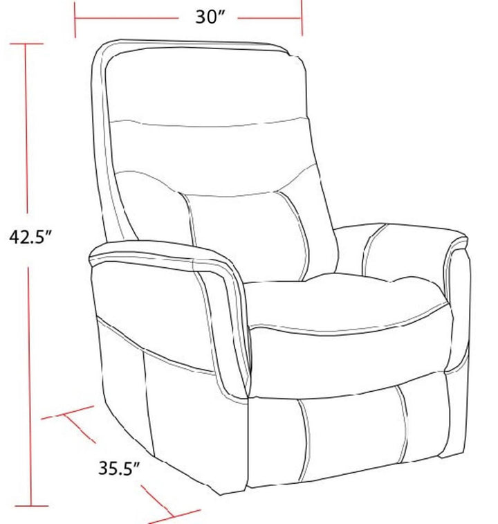 30" Top Grain Leather Manual Swivel Glider Recliner with Flared Arms Red Barrel Studio® Upholstery Color: Ice Genuine Leather