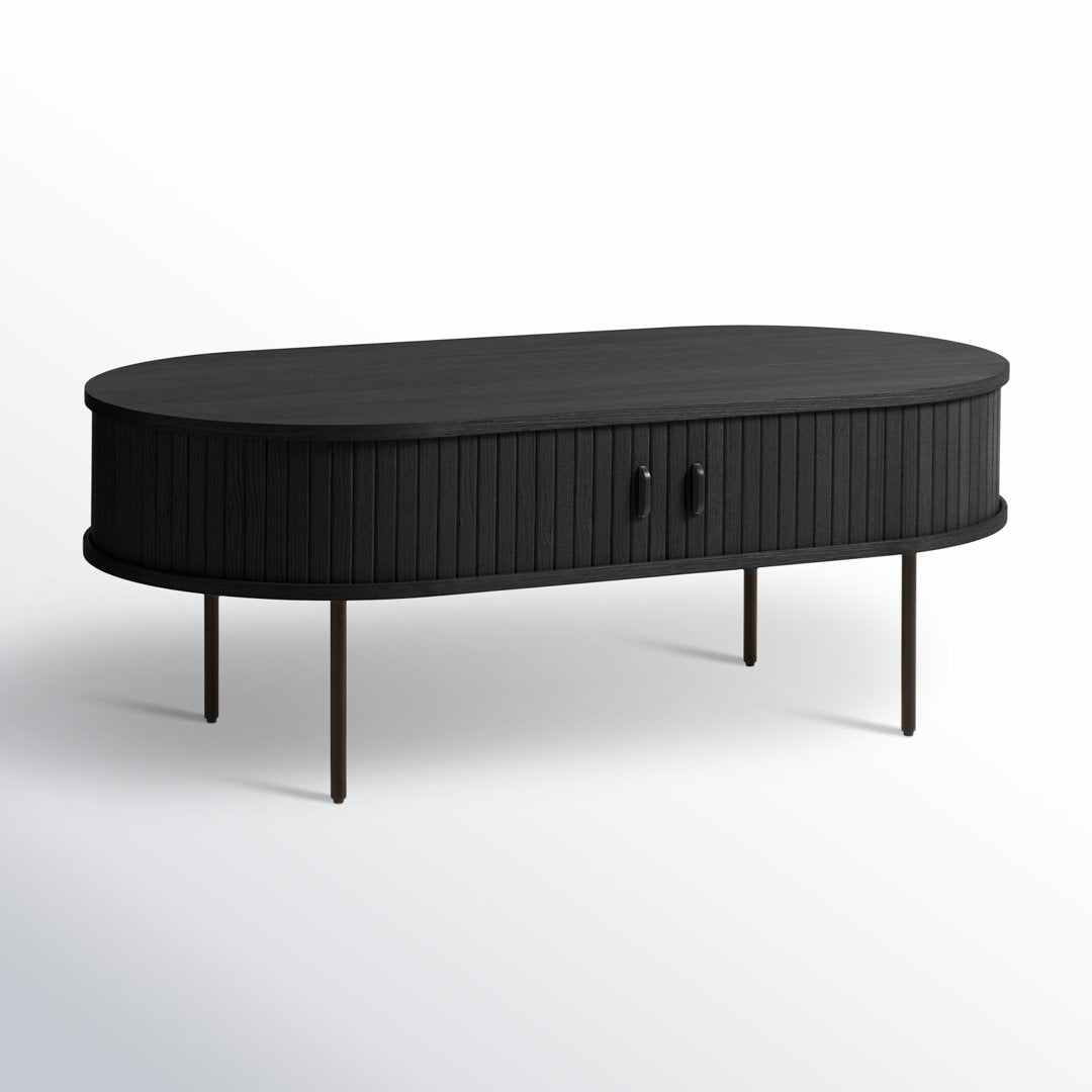 Iris Coffee Table AllModern Color: Black Oak