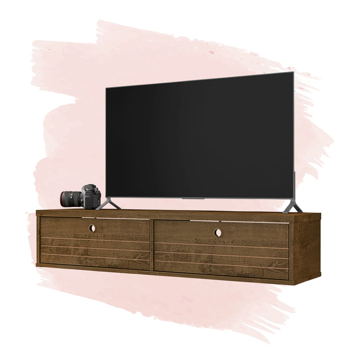 Darryl Floating TV Stand for TVs up to 48" Zipcode Design™ Color: Rustic Brown