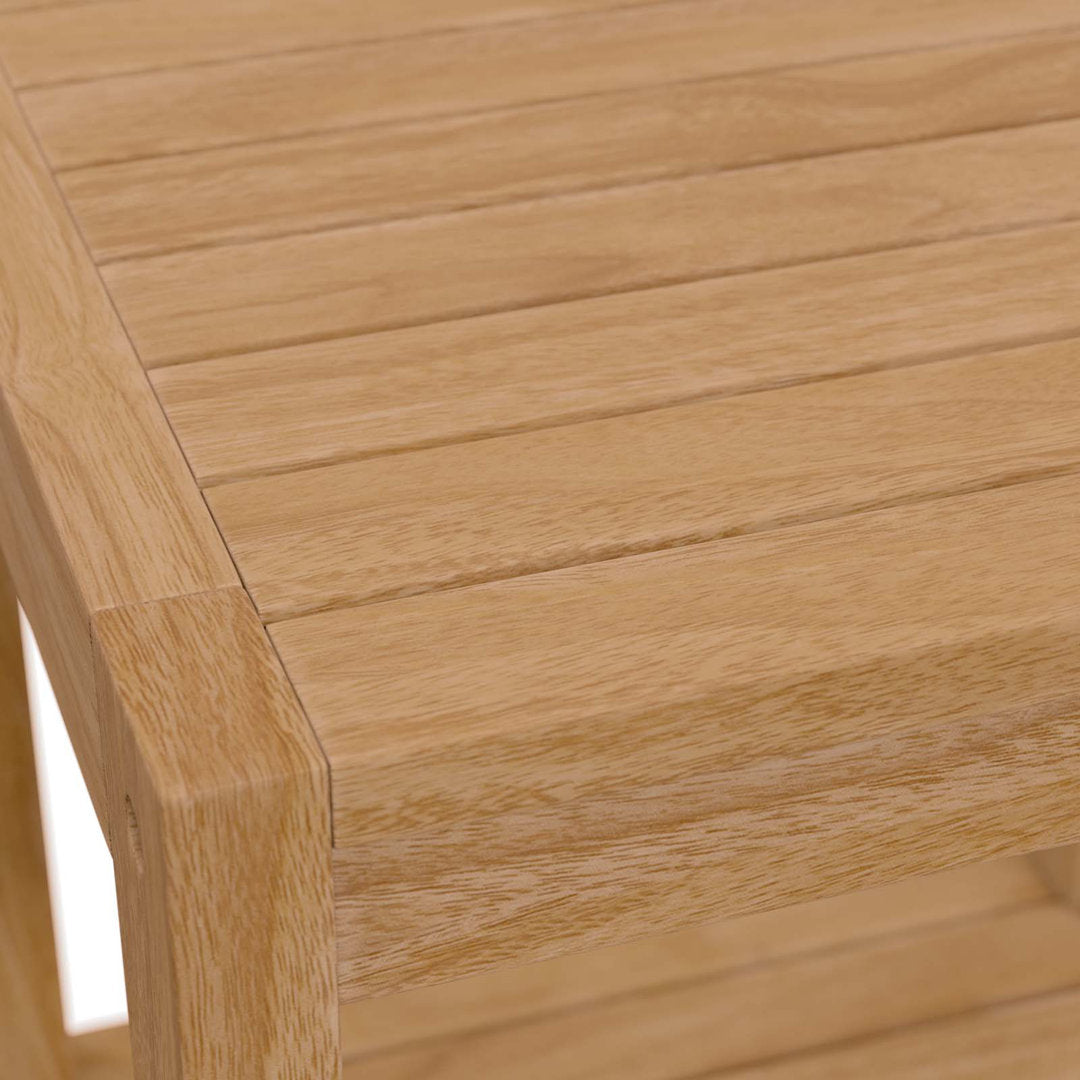 Modway Carlsbad Teak Wood Outdoor Patio Side Table Modway