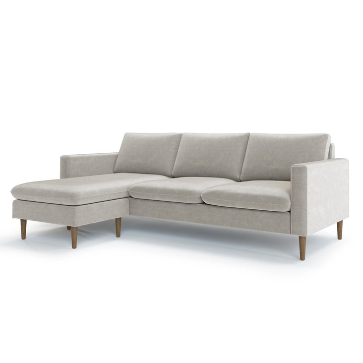 Jeni 87" Wide Reversible Sofa and Chaise AllModern Body Fabric: Oatmeal