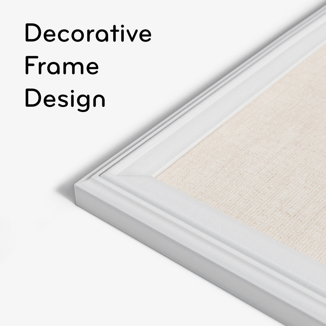 Linen White Décor Frame Wall Mounted Bulletin Board, 23" x 17" U Brands