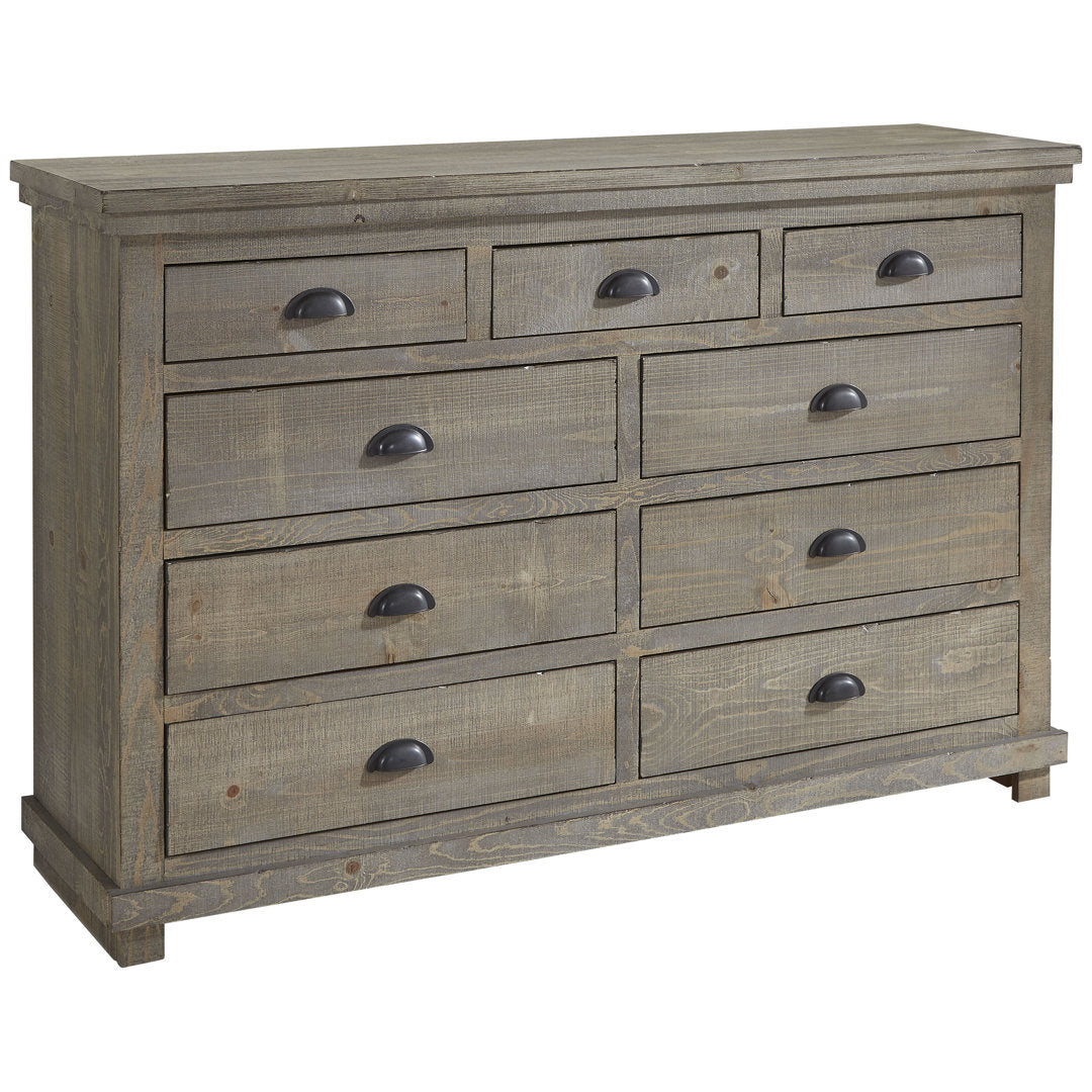 Wolferstorn 9 Drawer 64" W Dresser Birch Lane™ Color: Weathered Gray