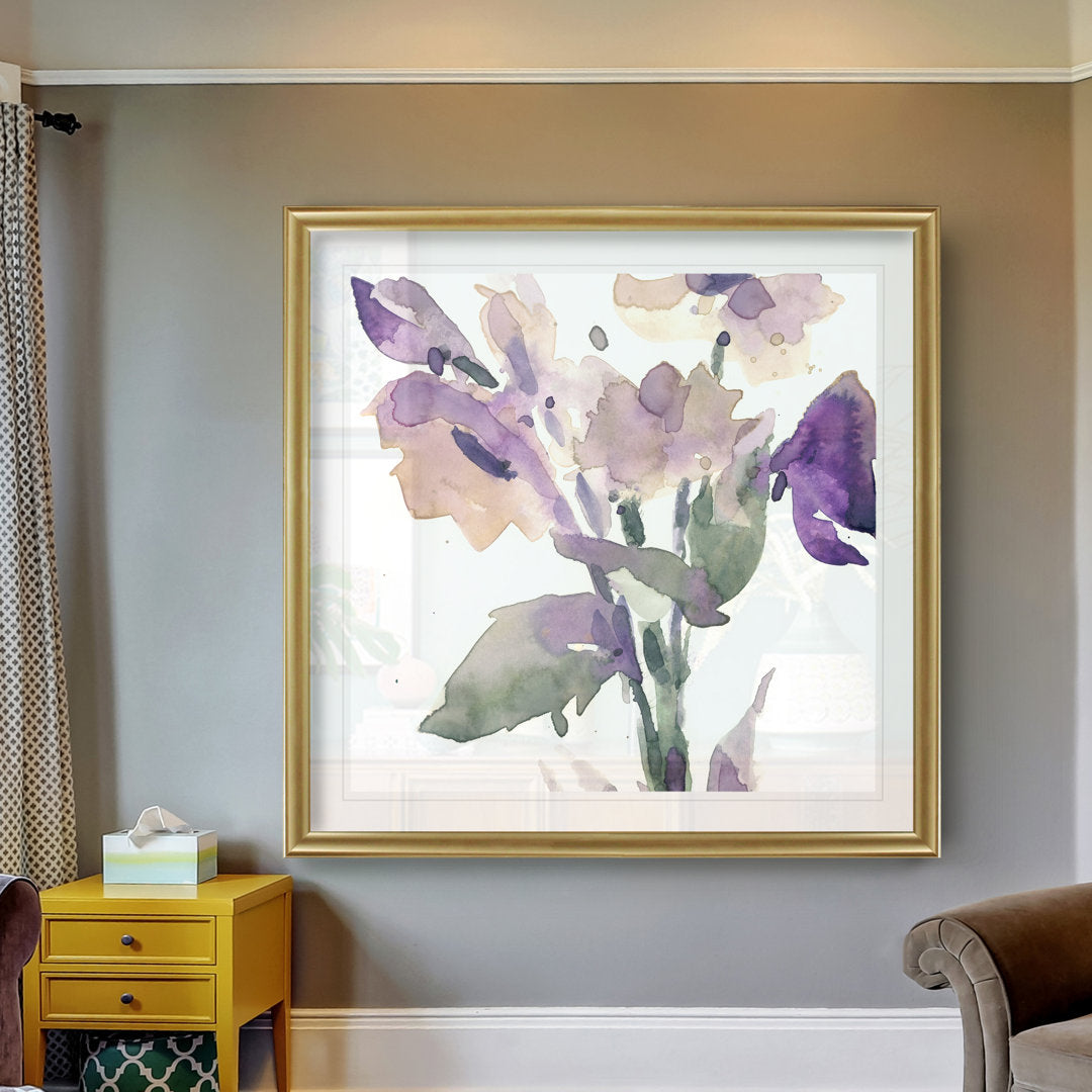 Garden Blooms II' Painting on Canvas Etta Avenue™ Size: 26.5" H x 26.5" W x 1.5" D Format: Gold Framed