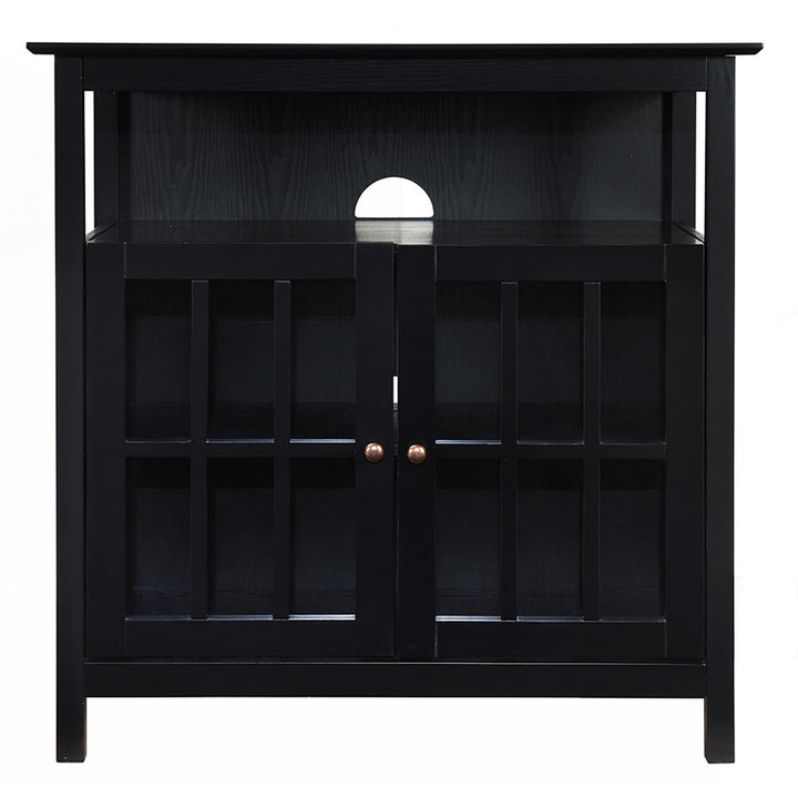 Bamard 40" TV Stand with Storage Cabinets Beachcrest Home™ Color: Black