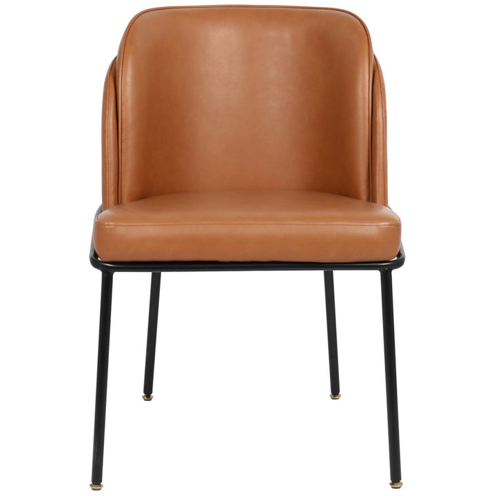 Philpott Faux Leather Dining Chair, Set Of 2 (Set of 2) Trent Austin Design® Upholstery Color: Cognac