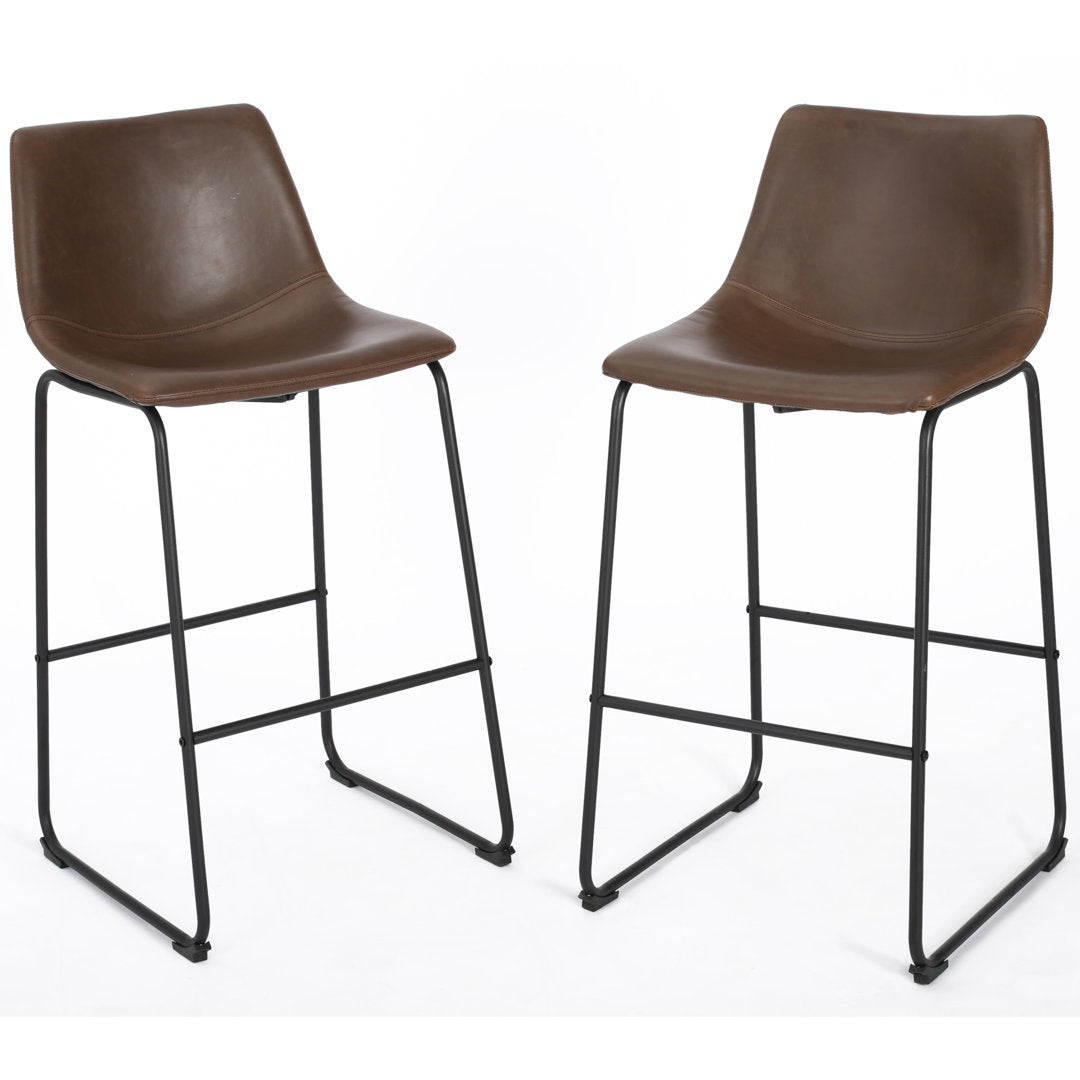 Cobina Counter & Bar Stool (Set of 2) Dakota Fields Seat Height: Bar Stool (30" Seat Height), Finish: Vintage Brown