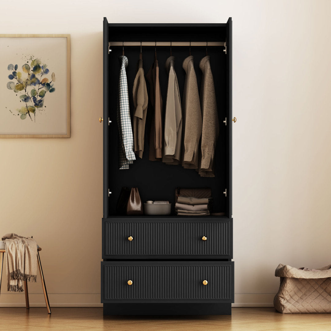 Maartje Armoire Ebern Designs Color: Black