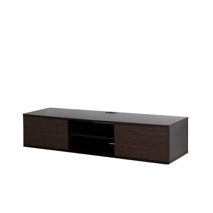 Agora Floating TV Stand for TVs up to 65" South Shore Color: Chocolate and Zebrano